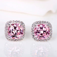 Korean-Style Zircon Stud Earrings – Vintage Geometric Women’s Jewelry