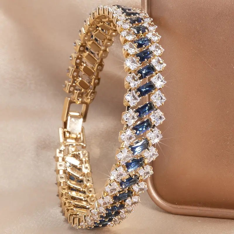 New Multi-row Diamond Bracelets leek And Dazzling With A Full Diamond Setting