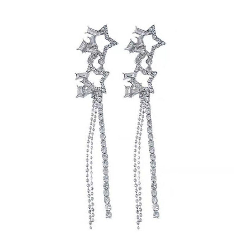 Gold Water Drop Tassel Earrings – Simple Geometric Dangle Earrings for Women