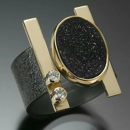 Irregular Two Tone Ring For Men