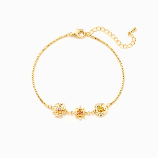 Female Casual Versatile Three-dimensional Birthday Flower Bracelet