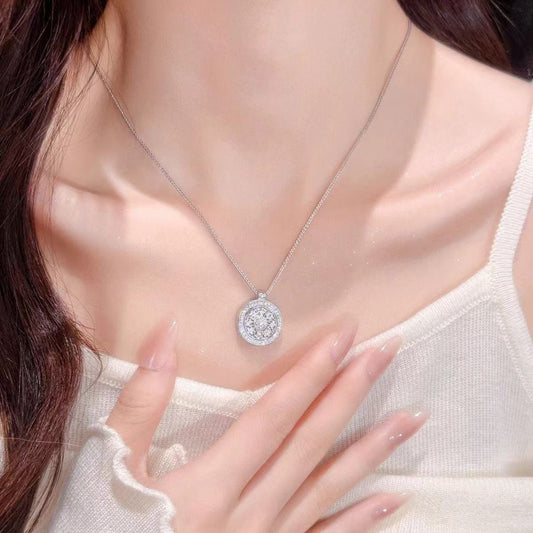 Eight Treasures Compass Rotating Necklace