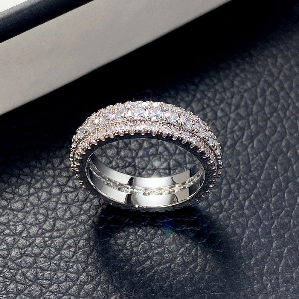 Womens Stylish And Minimalist Zircon-studded Ring