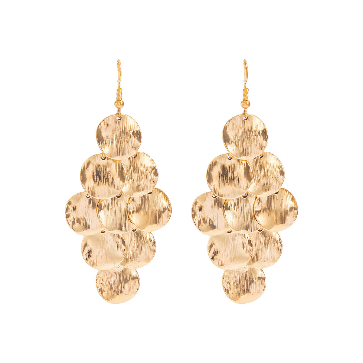 Geometric Sequin Y-Shaped Long Necklace & Earrings – Trendy Light Luxury Party Jewelry