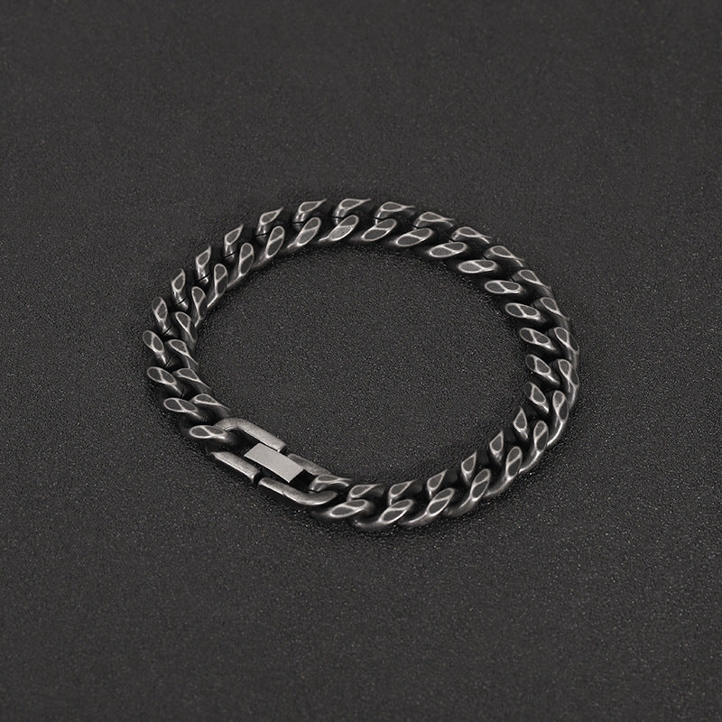Minimalist Stainless Steel Bracelet for Men & Women – Silver Geometric Chain