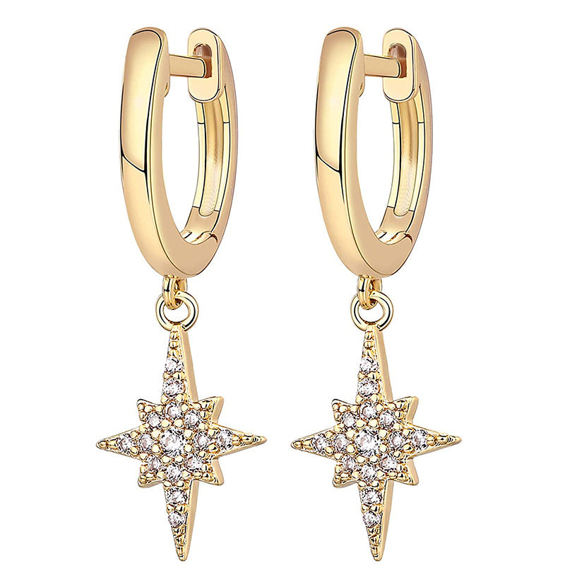 Classic Zircon Drop Earrings – Lightweight Geometric Earrings for Women