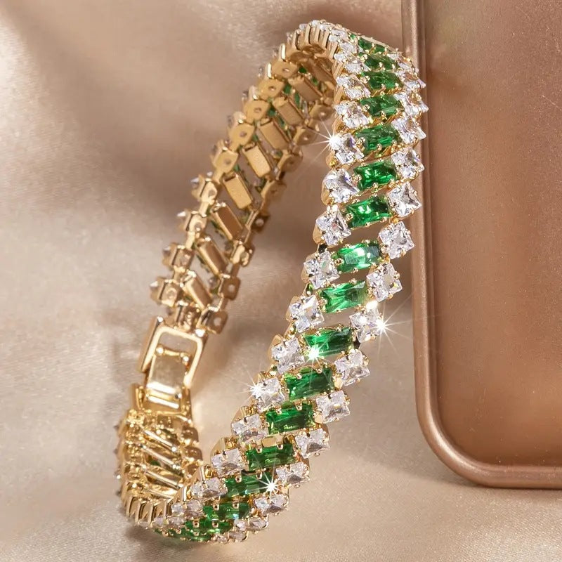 New Multi-row Diamond Bracelets leek And Dazzling With A Full Diamond Setting