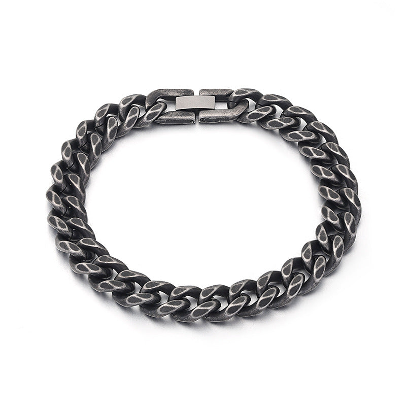 Minimalist Stainless Steel Bracelet for Men & Women – Silver Geometric Chain