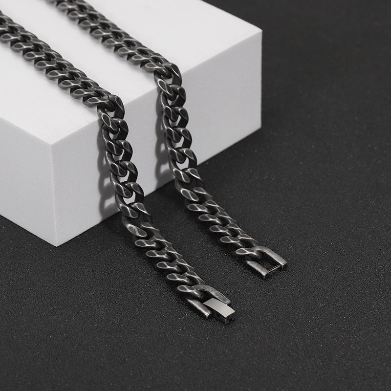 Minimalist Stainless Steel Bracelet for Men & Women – Silver Geometric Chain